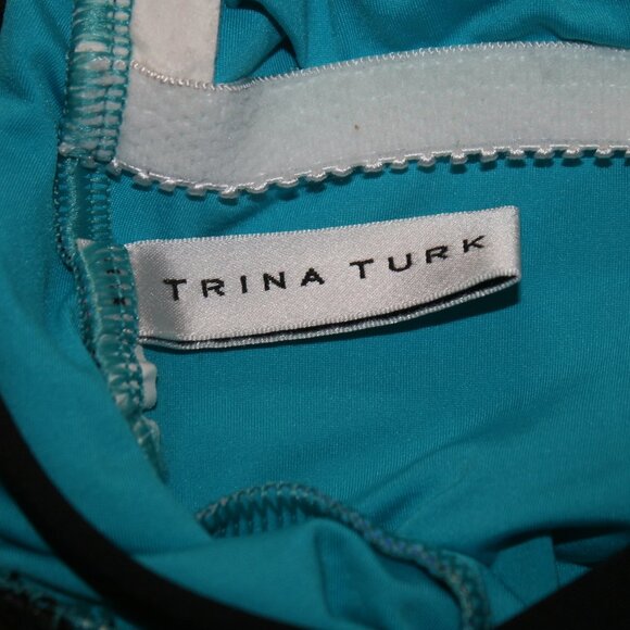 TRINA TURK Monaco Swimsuit Bandeau One Piece Bathing Suit Black Floral 6 - Picture 5 of 11